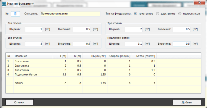 Форма за ивичен фундамент