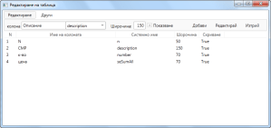 Редактиране на вид таблица