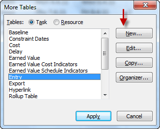 Фиг. 4: Диалога More Tables