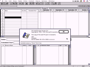 Microsoft Project 3.0 за Macintosh