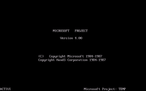 Microsoft Project 4.0 for DOS